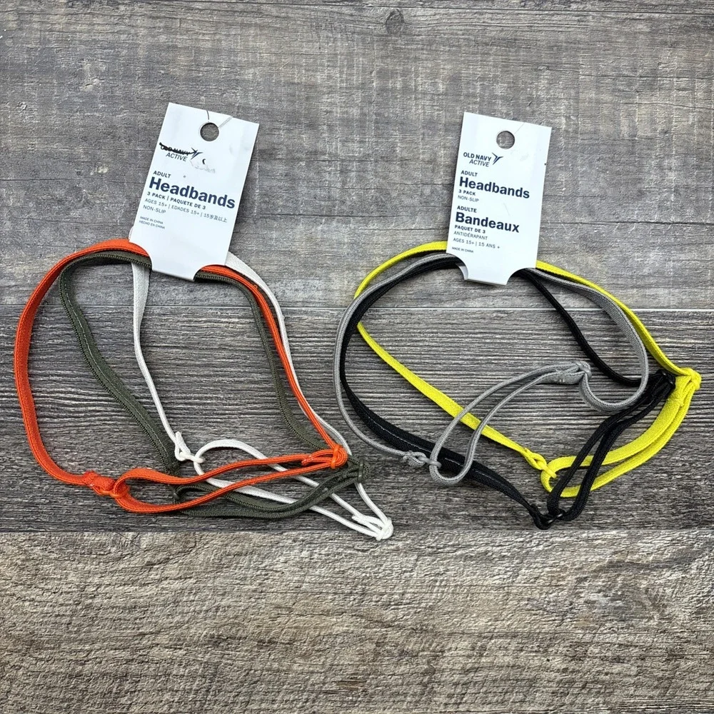 NEW Old Navy Active‎ Bundle of 6 Adult Non-Slip Headbands